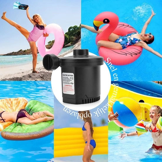 Pompa elettro pneumatica - 5000 Pa, pompa elettro 4000 mAh, 2-in-1 pompa elettro, pompa ad alta pressione, inflatore/deflatore con 3 sfiatatoi, per airbed, flotte, panche, barche, giocattoli per piscina, anelli per nuoto