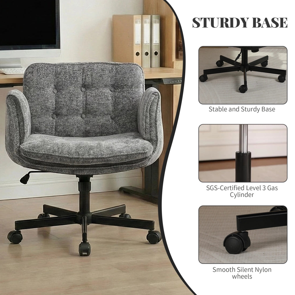 Sedia da ufficio girevole regolabile ¨C Minimal ¨C Grigio scuro
