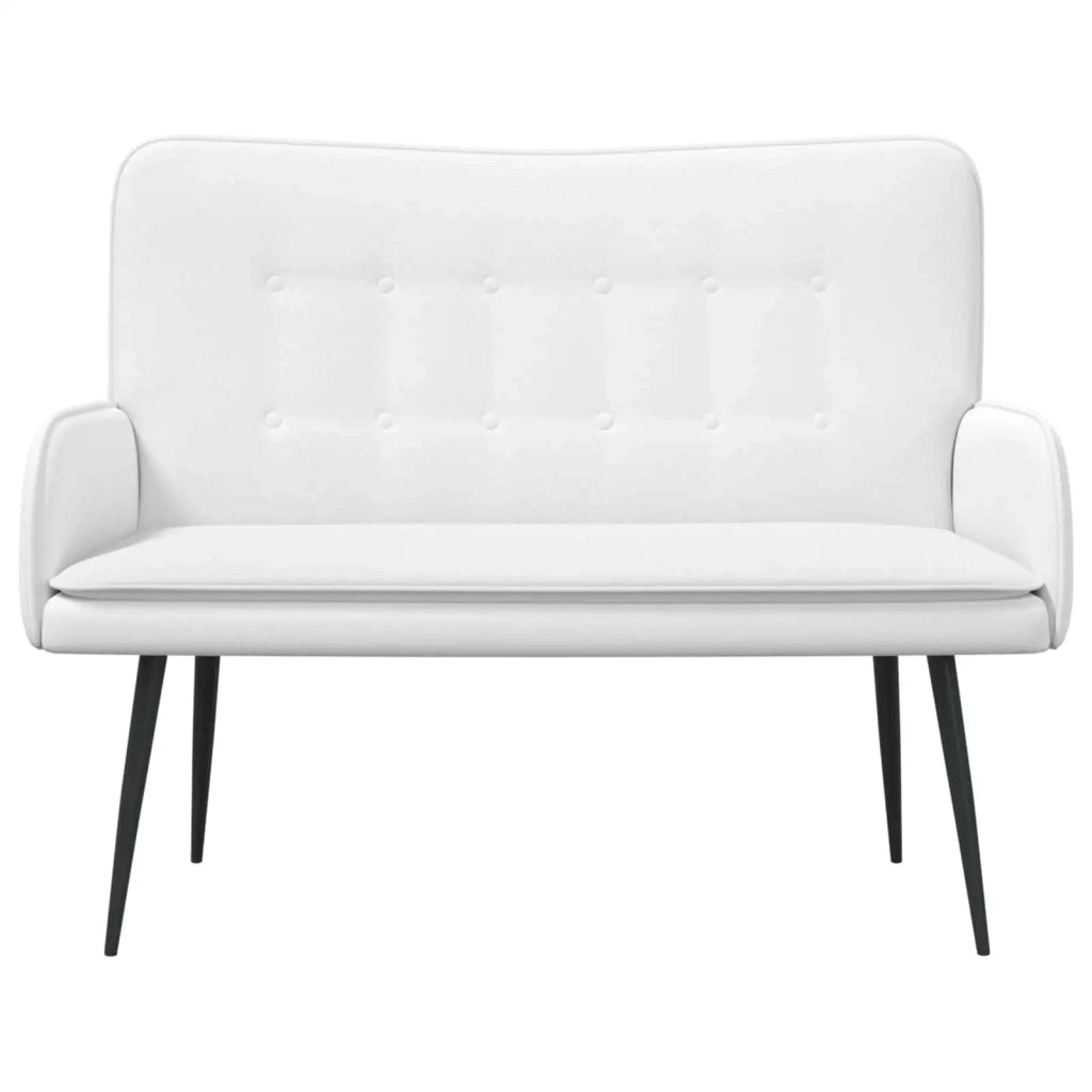 Divano a 2 Posti Bianco 115 x 61 x 87 cm Tessuto 42028911