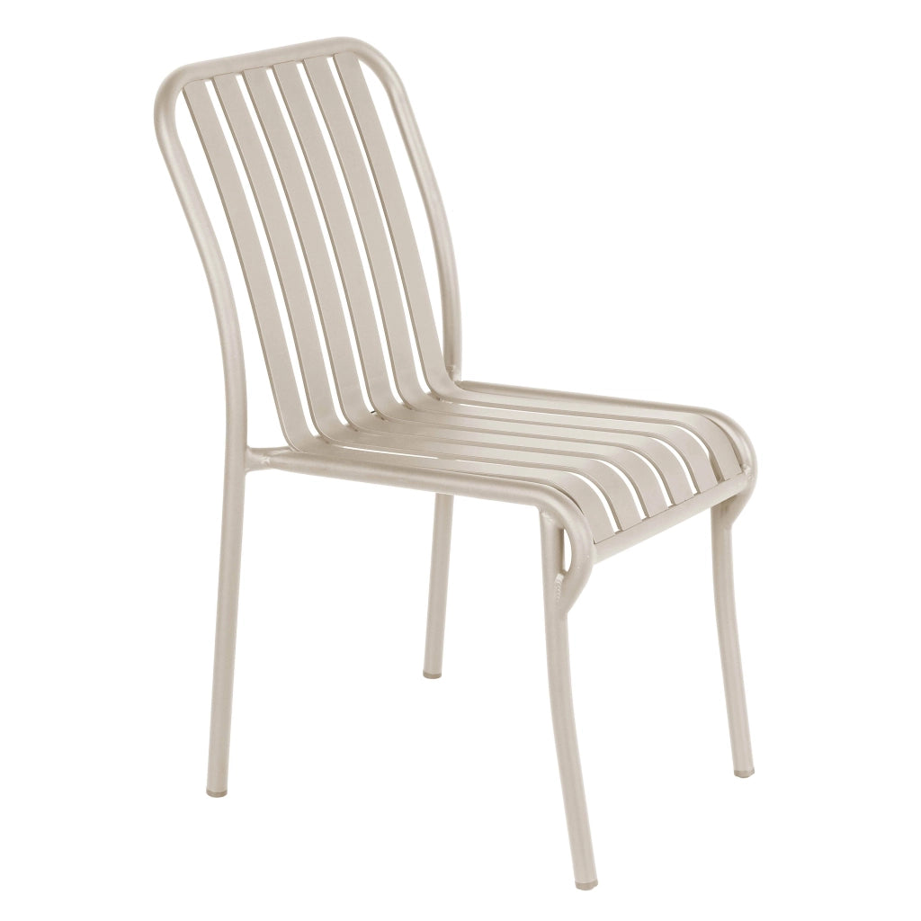 Oviala - Sedia da giardino di design in alluminio tortora