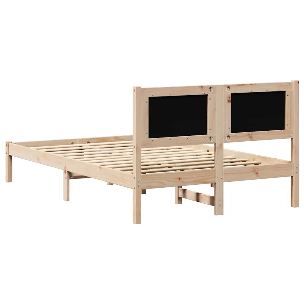 Struttura del letto-Giroletto Grigio chiaro 135 x 190 cm Pino massello 434669