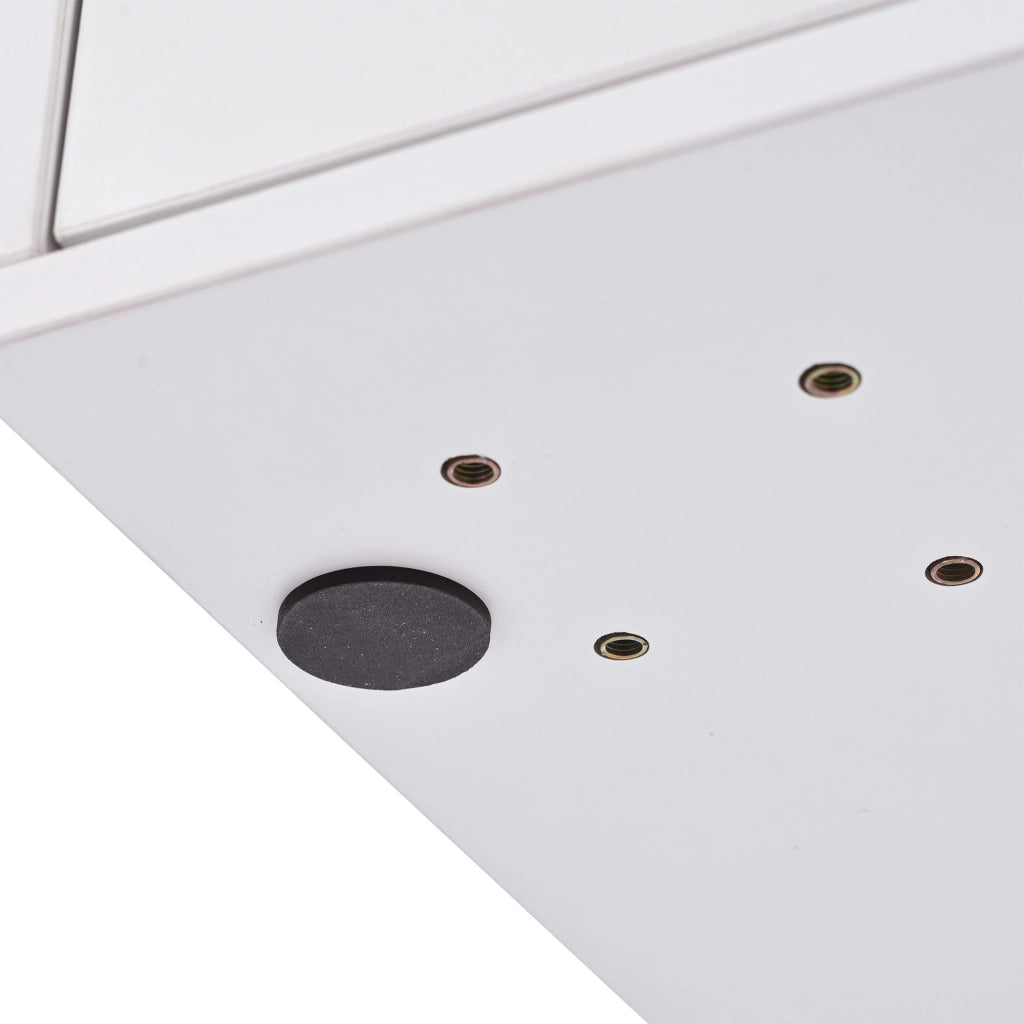 Tavolo da toeletta con specchio LED tattile e mobile laterale estraibile per camera da letto, bianco, 100 × 40 × 78 cm