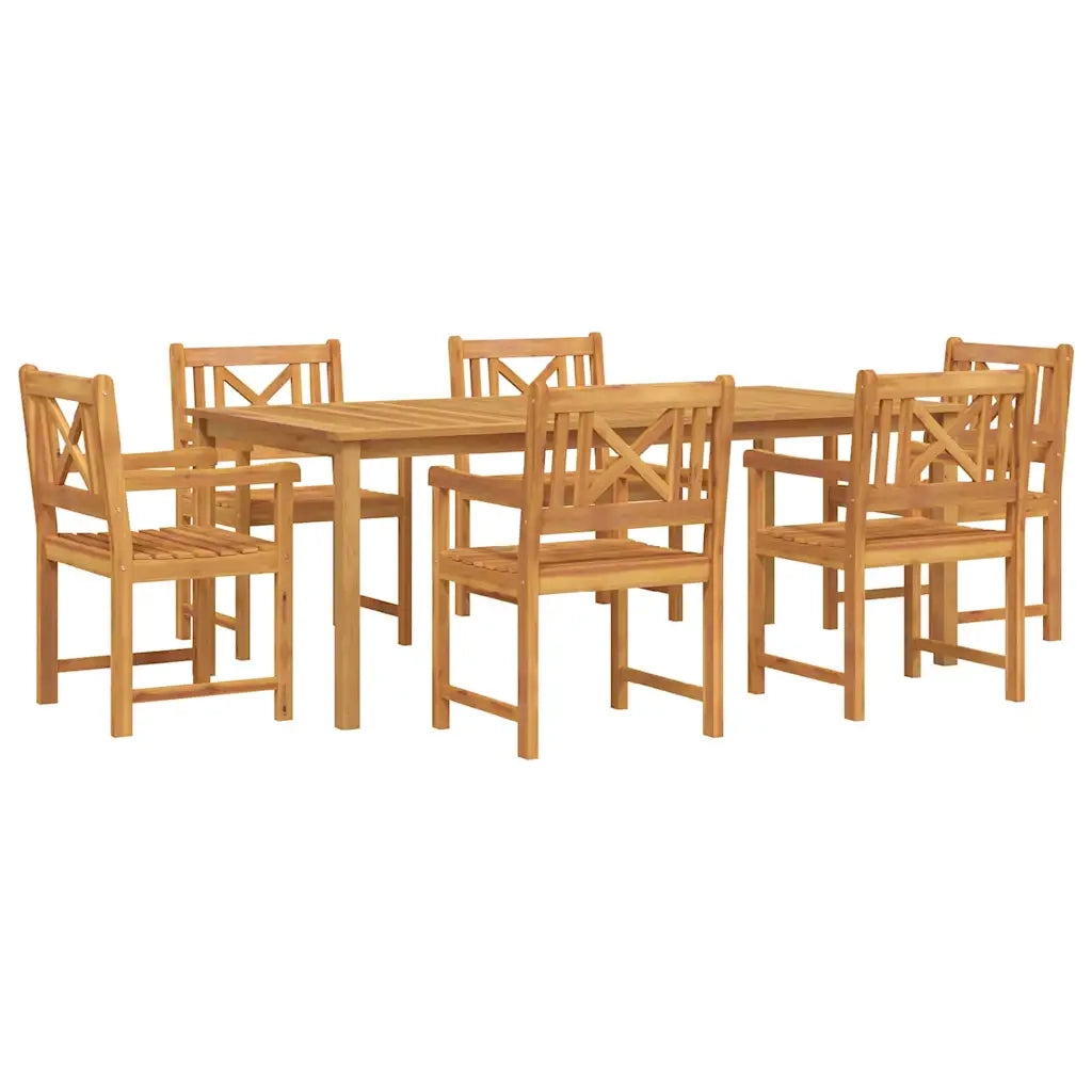 Set da Pranzo per Giardino 7 pcs Marrone 3375654