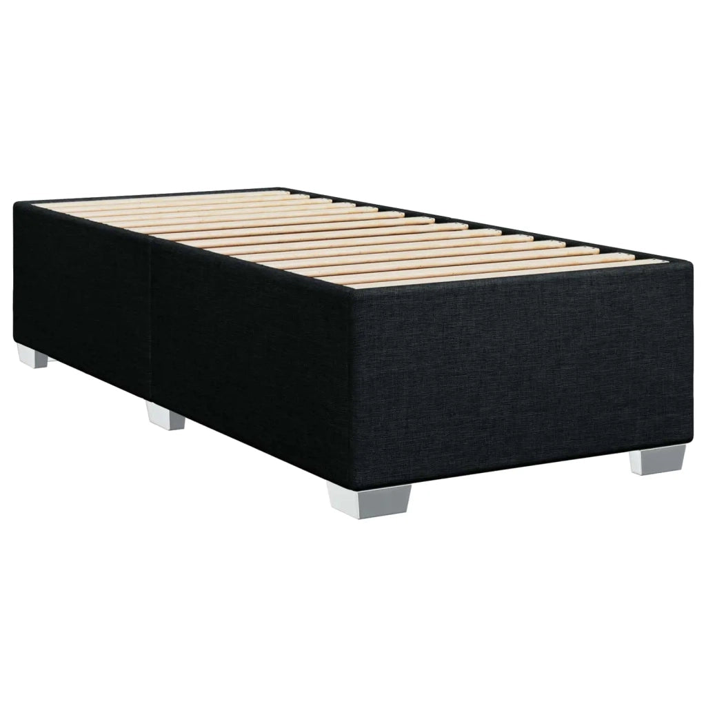Letto box spring con materasso Nero 80 x 200 cm Tessuto 3453271