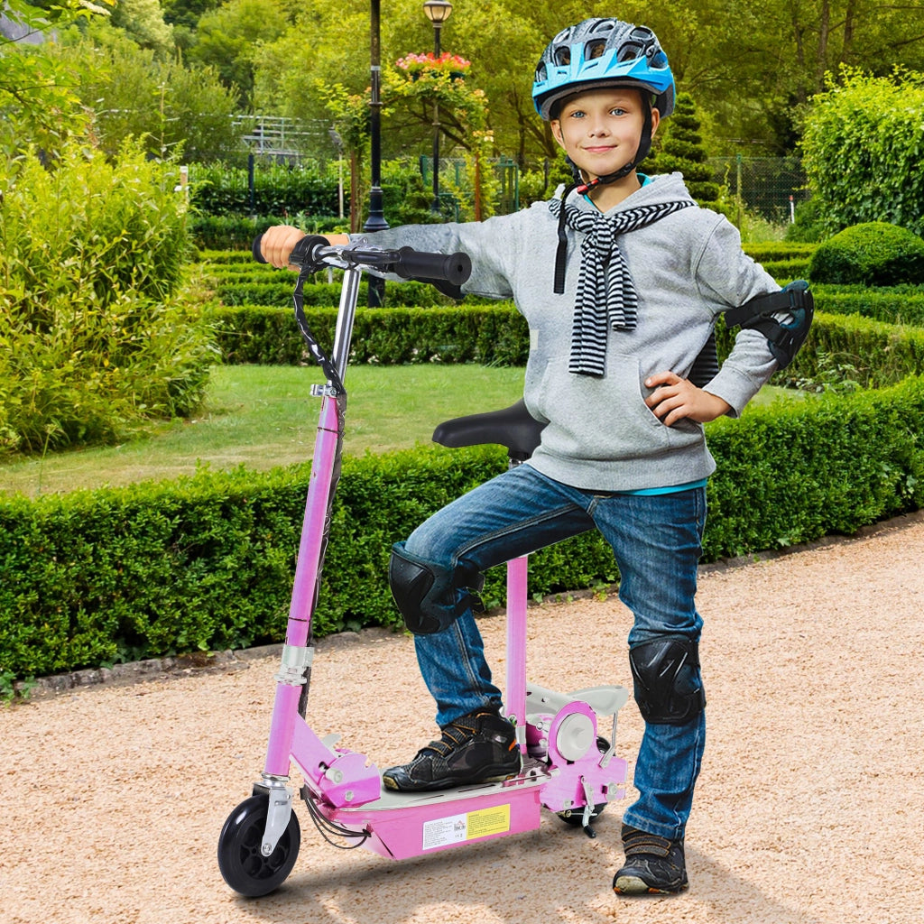 Monopattino Elettrico Pieghevole per Bambini 7-12 Anni ¨C Xylo ¨C 120W Rosa Manubrio Regolabile