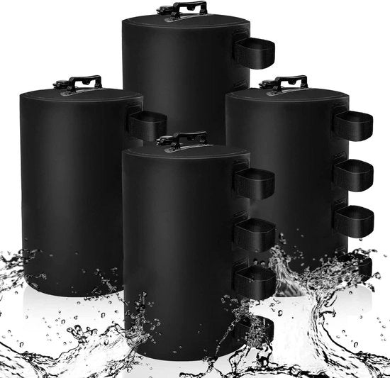 Set di stabilizzazione per pavimenti con pesi riempibili in acqua - 4 pezzi - nero