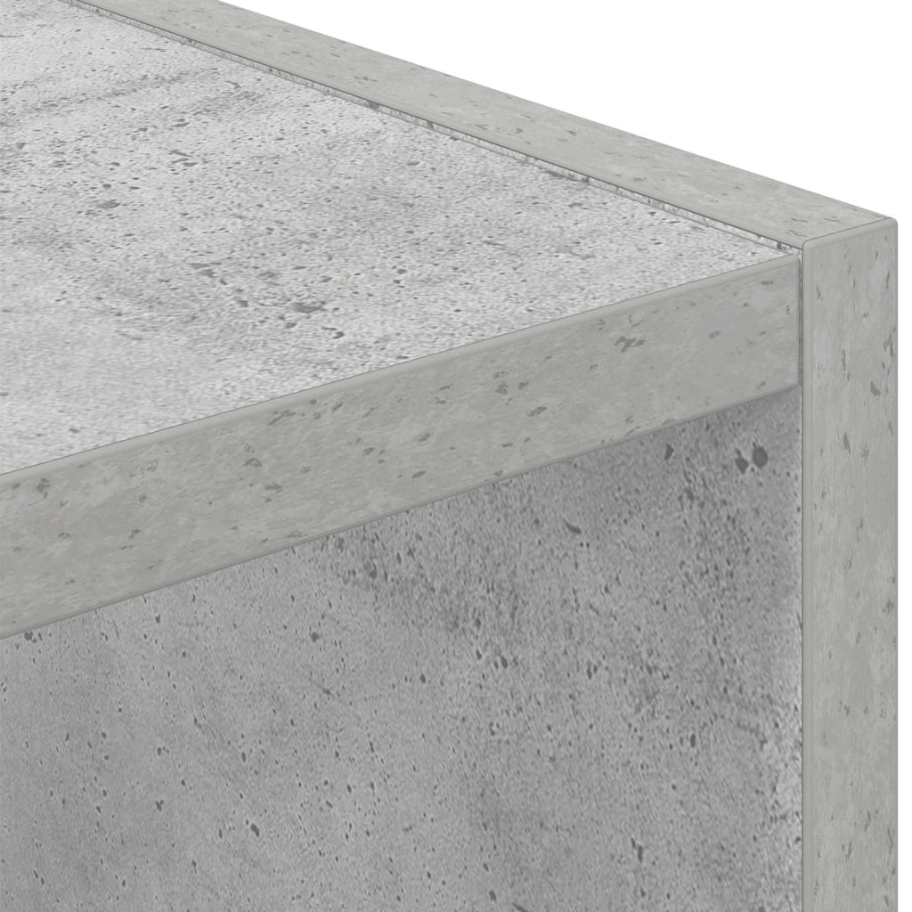 Comodino con cassetto 2 pcs Grigio cemento 35 x 32 x 68,5 cm 8000635