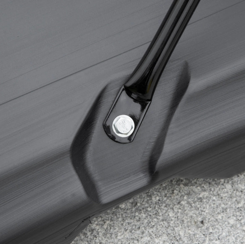 Canestro da basket da esterno regolabile 160-210 cm in acciaio nero con ruote
