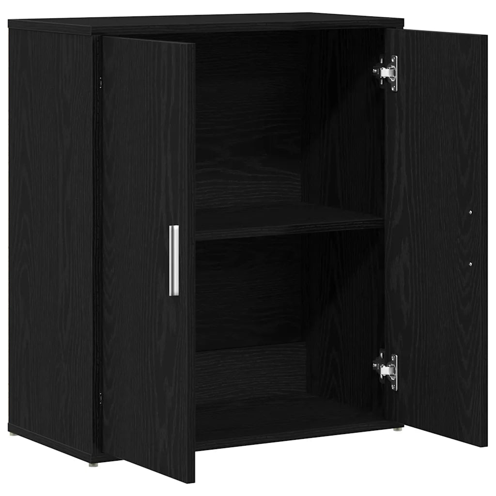 Credenza-Buffet-Armadio da cucina Rovere Nero 60x31x70 cm in Legno Multistrato
