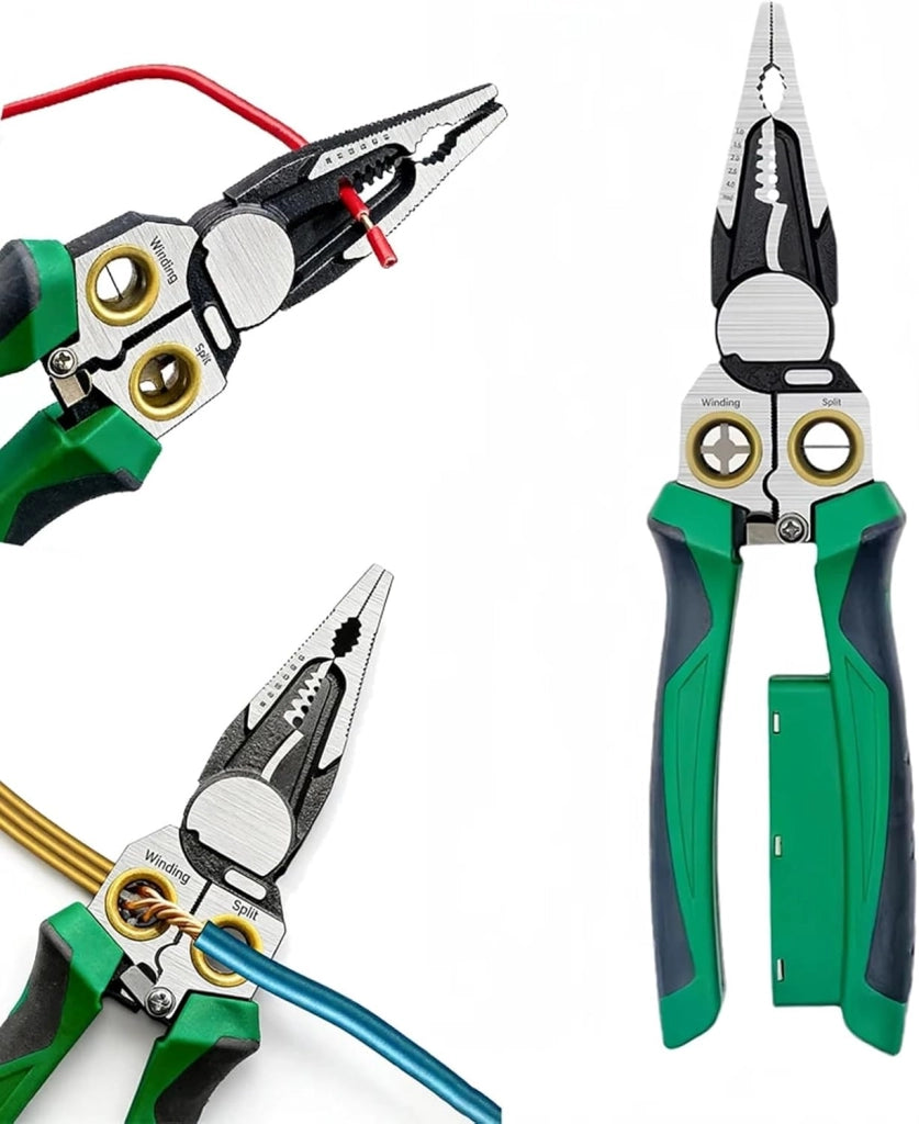 Pinza Spelafili 8 in 1 con Tester Tensione AC/DC 12–250v Pinza per Taglio 07828