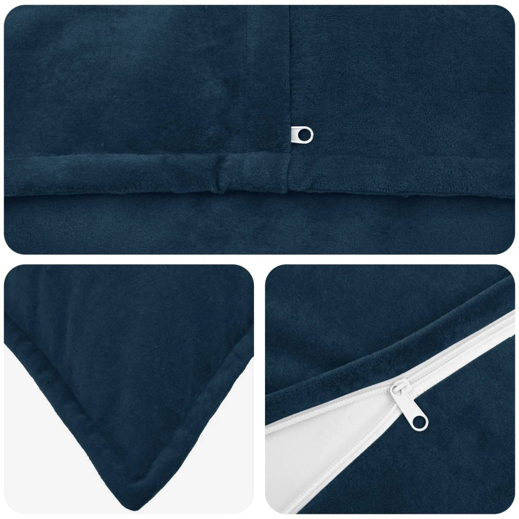 Federa 2 pcs HOUTEN Blu 60 x 60 cm Fleece in microfibra 920787