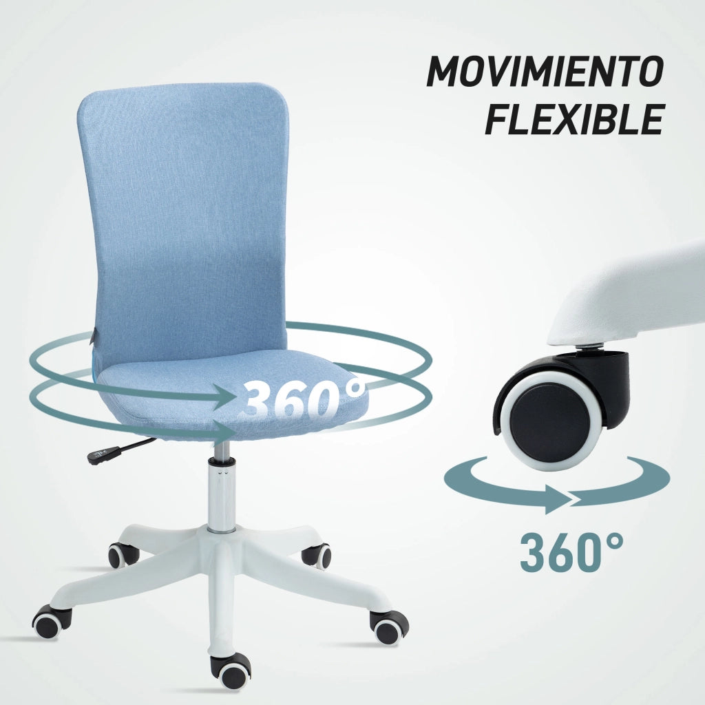 Sedia da ufficio con rotelle e altezza regolabile ¨C Minimal ¨C 53x43x85-93 cm blu