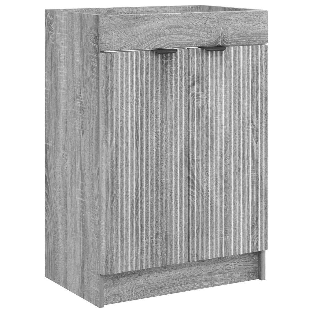 Set di mobili per il bagno Sonoma grigio 78,5 x 37,5 x 81 cm 3404160