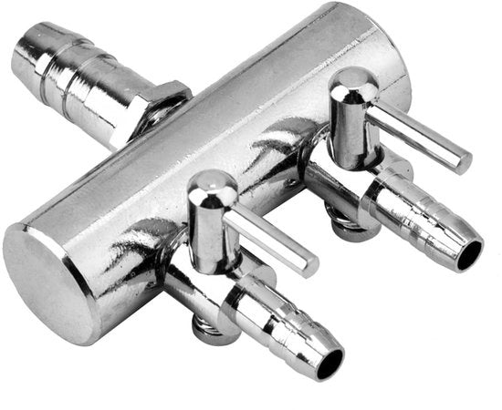 Accessori per pompa d'aria - Valvola di regolazione d'aria in acciaio inossidabile - Regolazione della portata d'aria regolabile - Piscina/Aquario - Duraturo - Qualità premium - Distributore d'aria