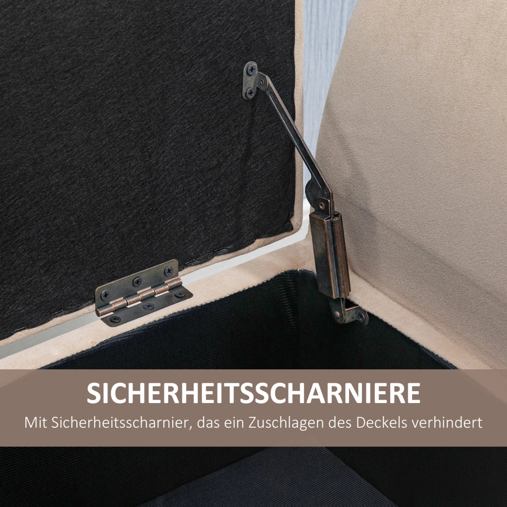 Divano con cassetti e braccioli ¨C Minimal ¨C Beige 111.5x41x65 cm
