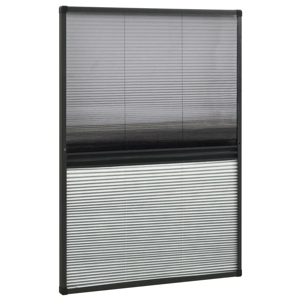 Zanzariera Plissettata Finestra Alluminio 80x120 cm con Tendina 148684