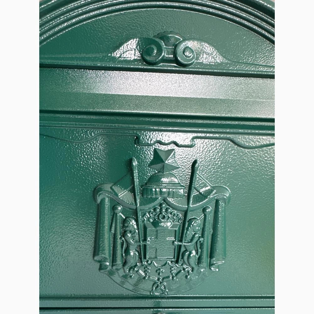 Cassetta Postale Portariviste in alluminio 255x88x405H cm Classico Colore Verde