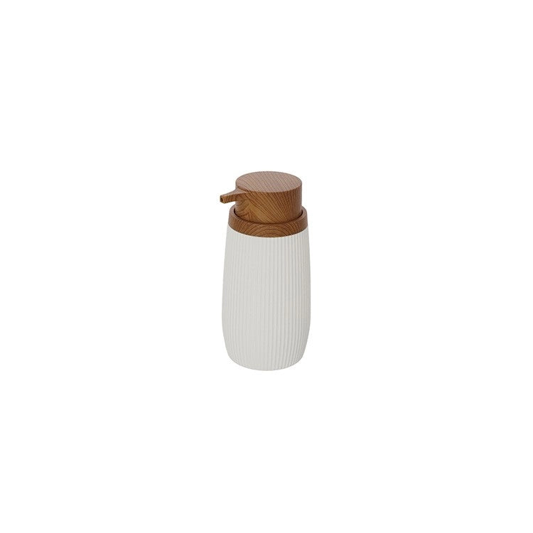 Dispenser sapone bianco linea London in plastica PS e ABS design moderno Feridras