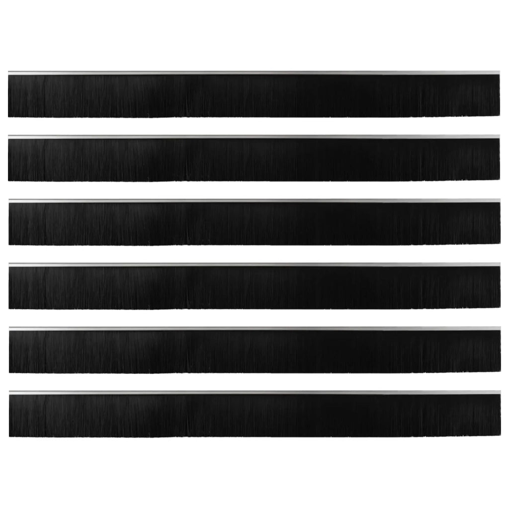 Spazzole per porte autoadesive 6 pz Argento 100 cm CFW9446591