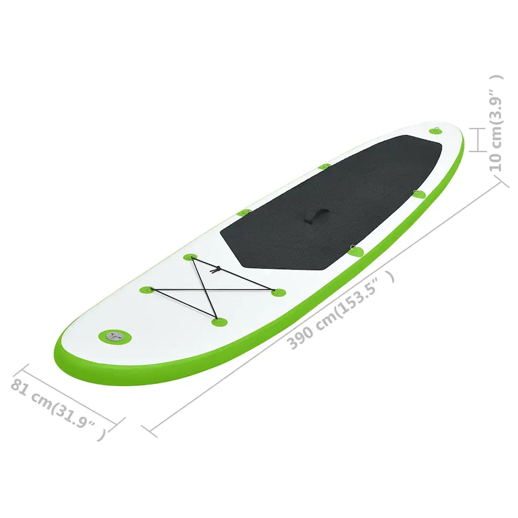 Set Tavola da SUP Gonfiabile Verde e Bianco 92734