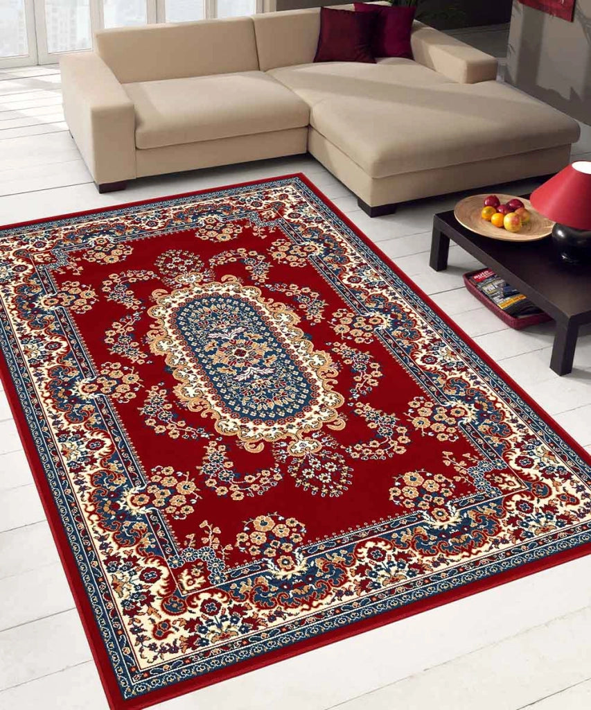 Tappeto ROYAL SHIRAZ 2063 ROSSO cm.140x210 arredo salotto disegno moderno geometrico arredo casa