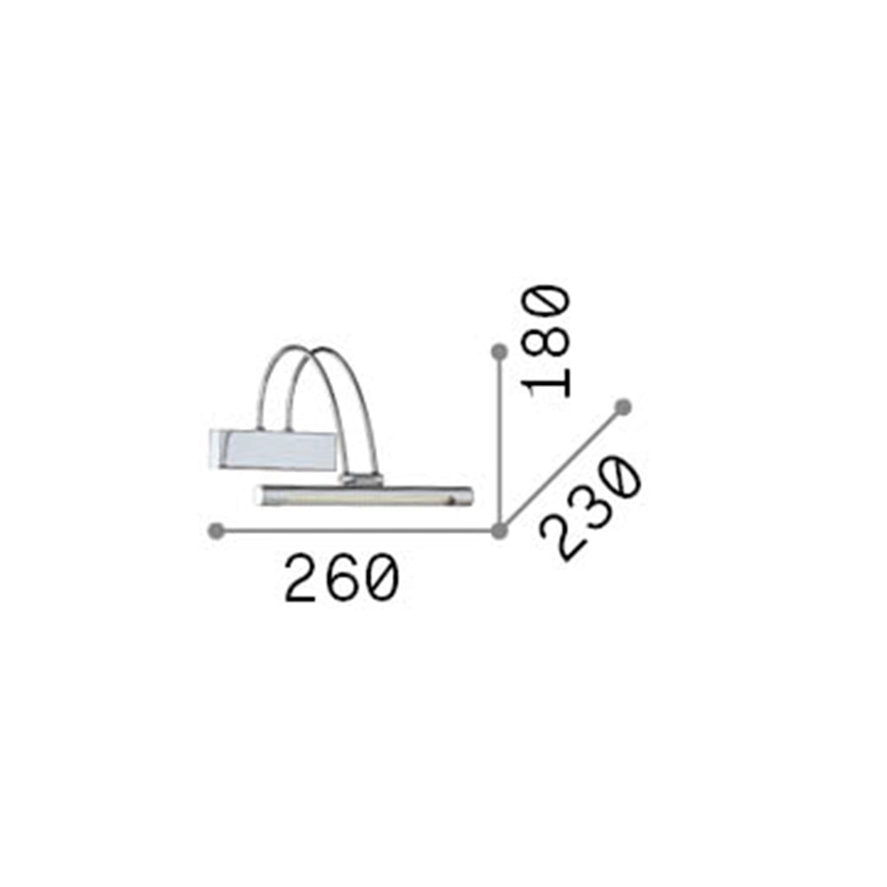 Applique Contemporanea Bow Metallo Cromo Led 2,5W Luce Calda