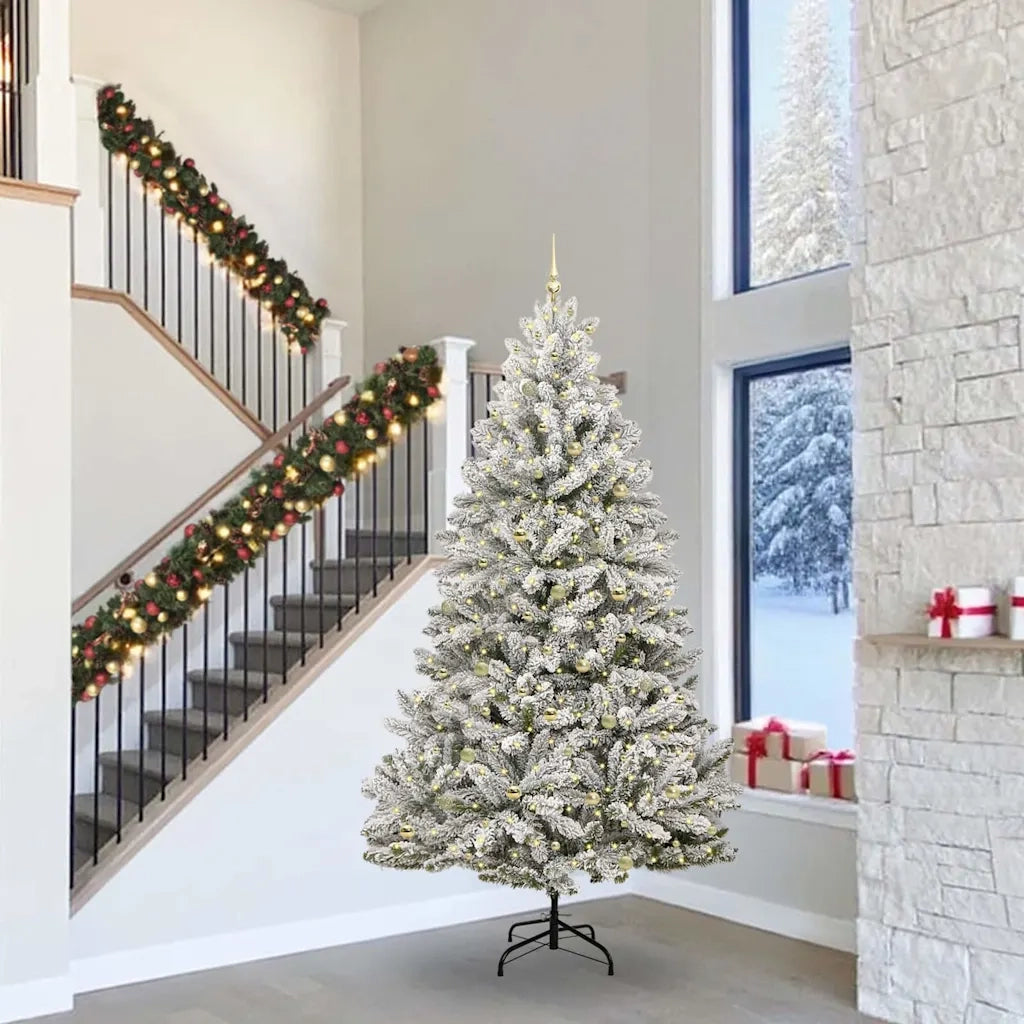 Albero di Natale artificiale con 300 LED Verde e Bianco 300 cm 3395788
