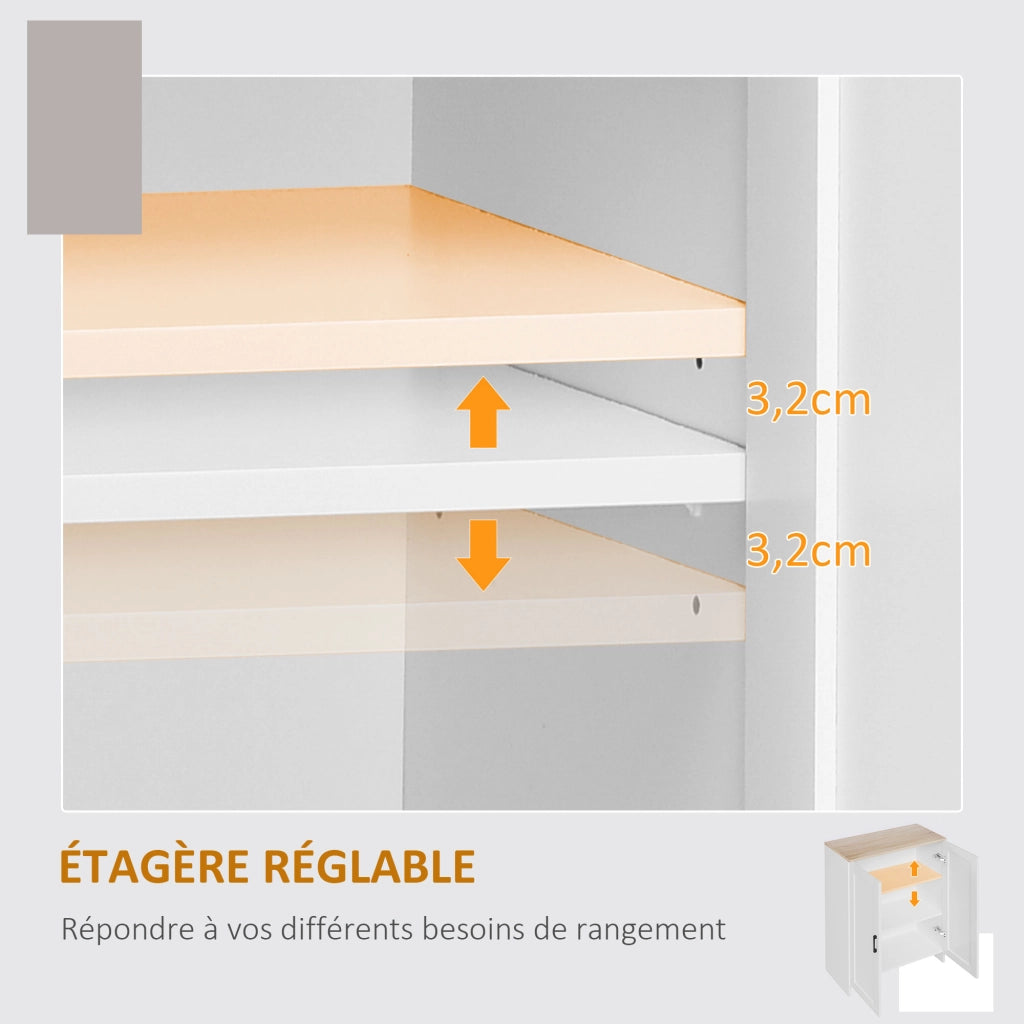 Armadio bianco con ante e ripiani regolabili ¨C Minimal ¨C 60x30x90 cm