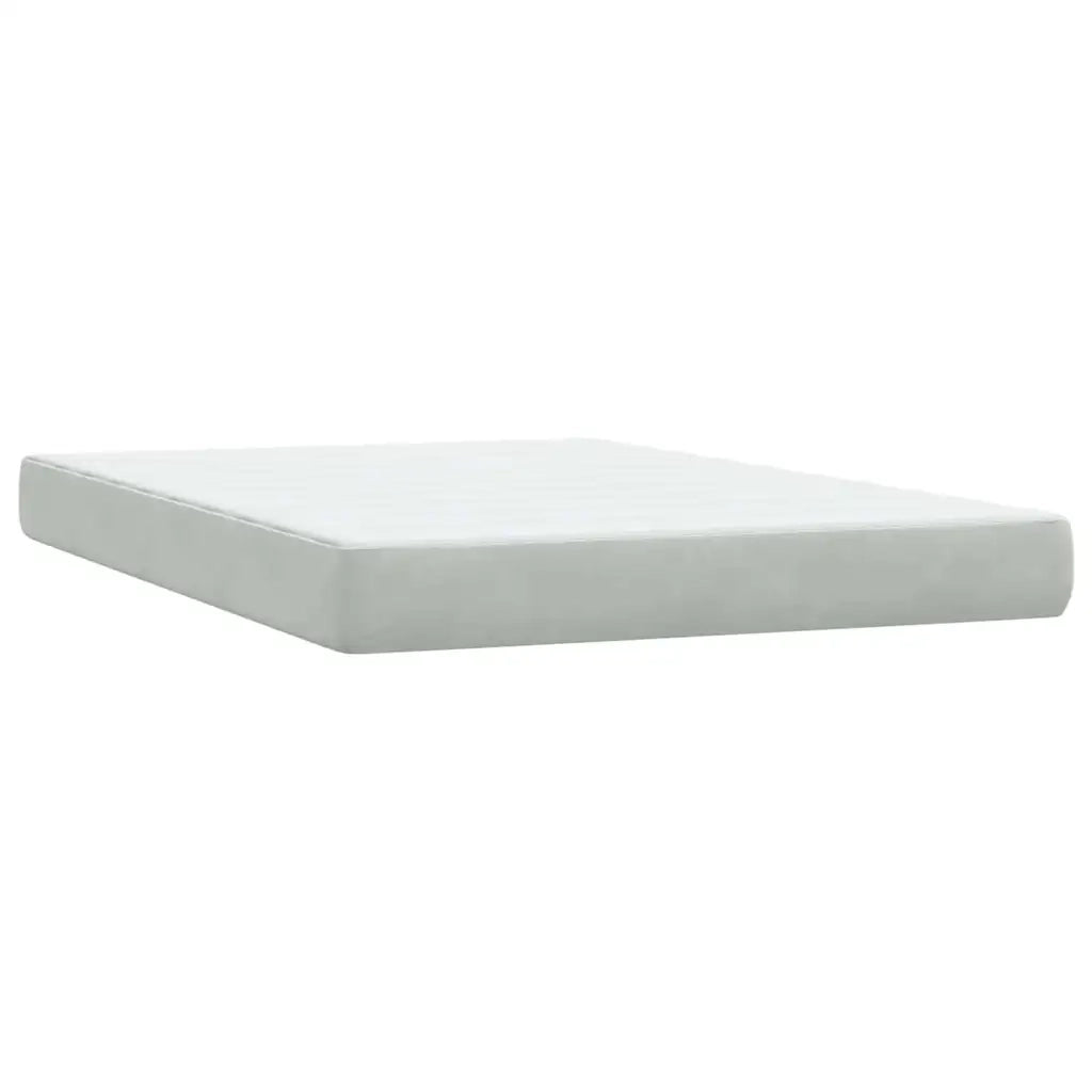 Giroletto a Molle con Materasso Grigio Chiaro 160x210cm Velluto 3315927