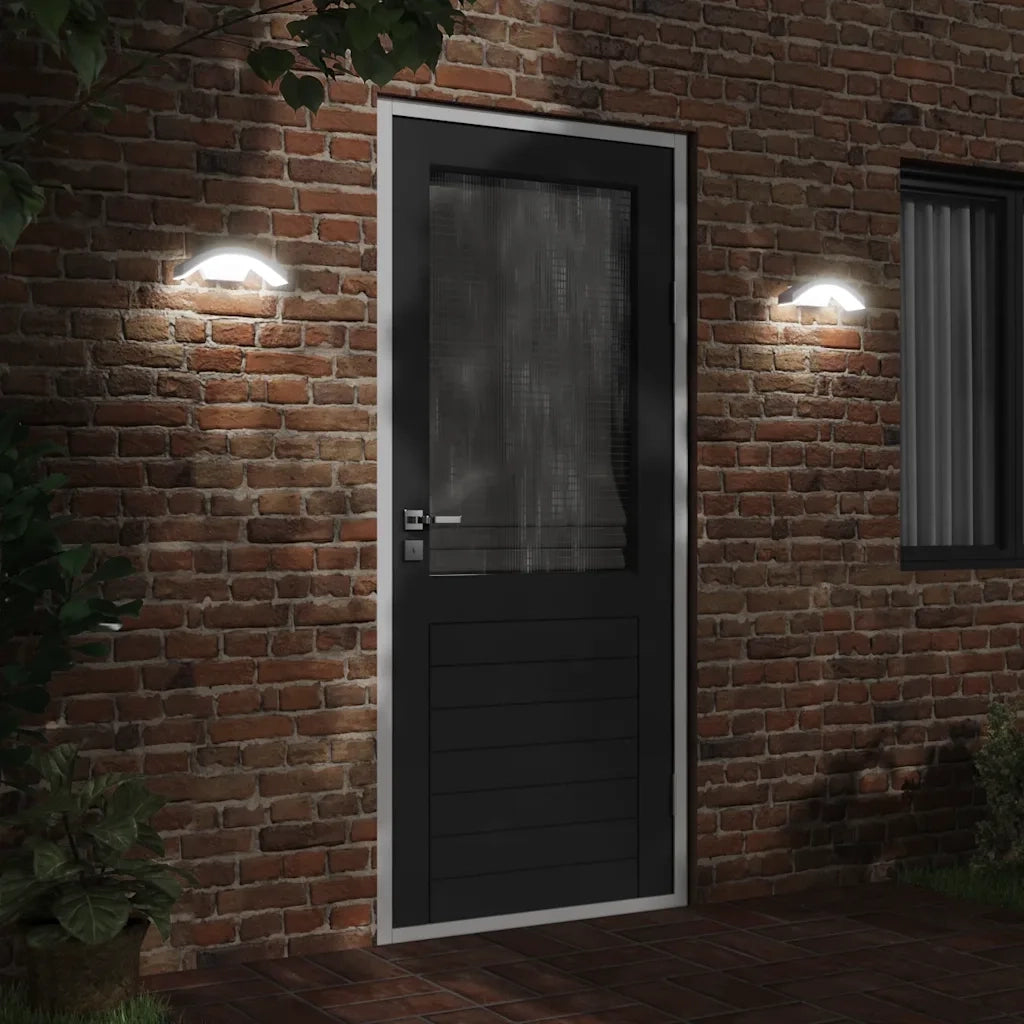 Applique per Esterni con LED 2 pz Bianche Alluminio Pressofuso 4006281