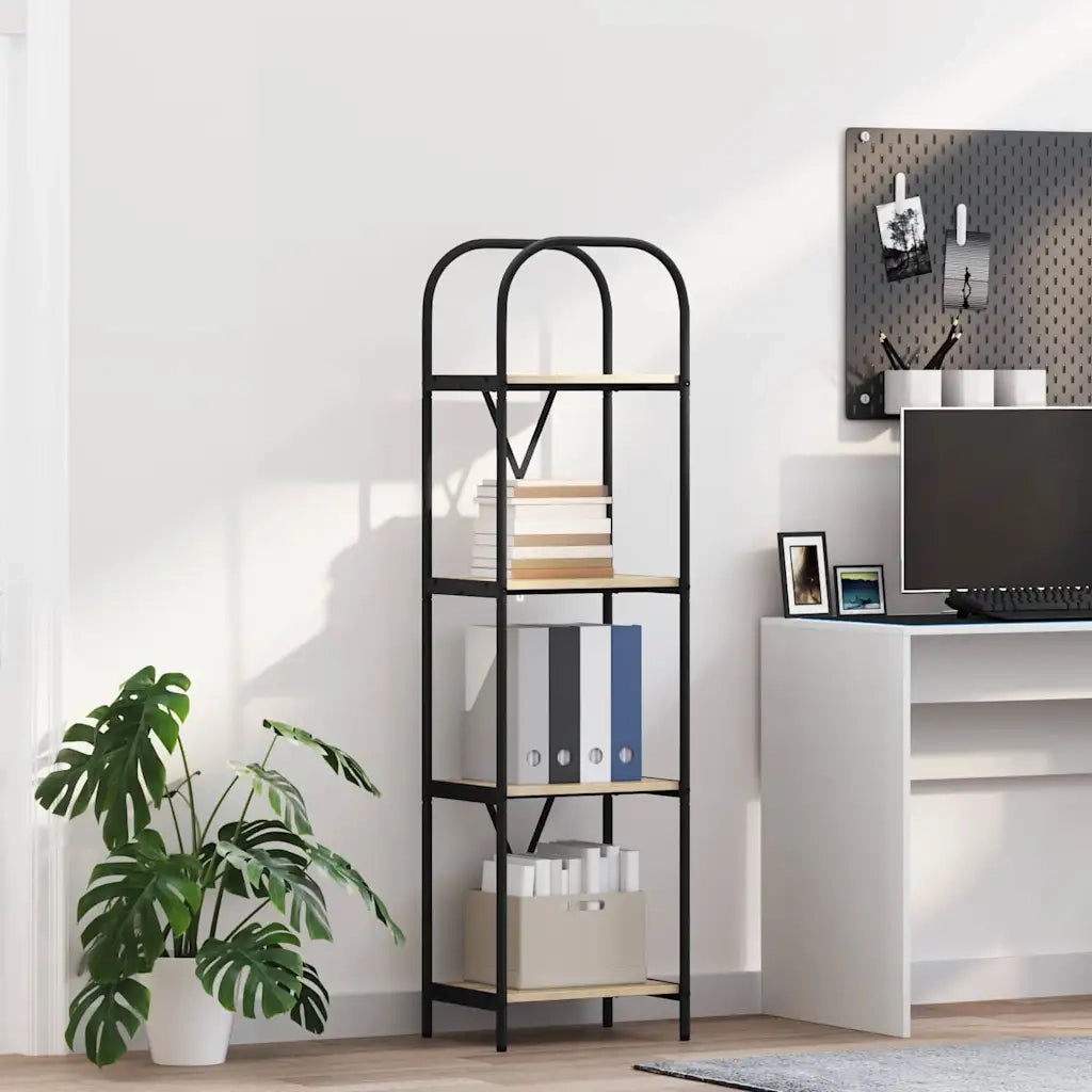 Libreria-Scaffale per Libri-Mobile di Stoccaggio Rovere Sonoma 40 x 30 x 146 cm Legno multistrato 349845