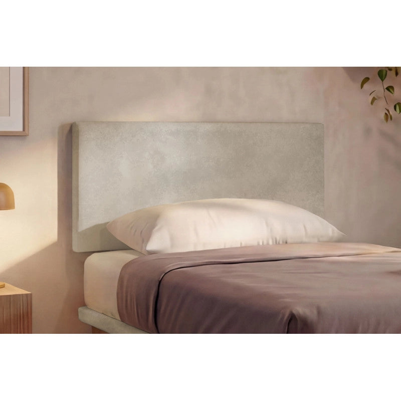 Letto imbottito Singolo 80x200 cm Flat - Con rete,Microfibra,Sabbia