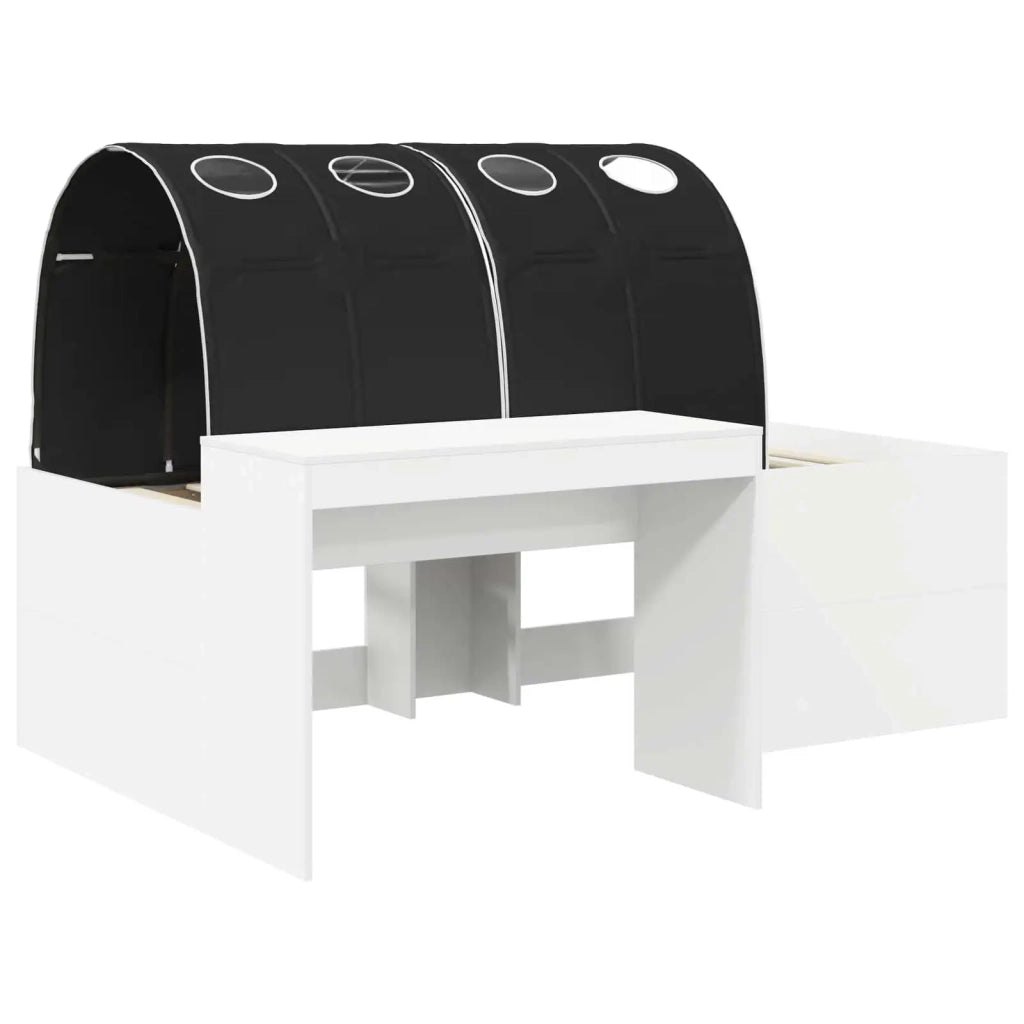 Letto con Tunnel 3 pz Bianco e Nero Legno ingegnerizzato 3423646