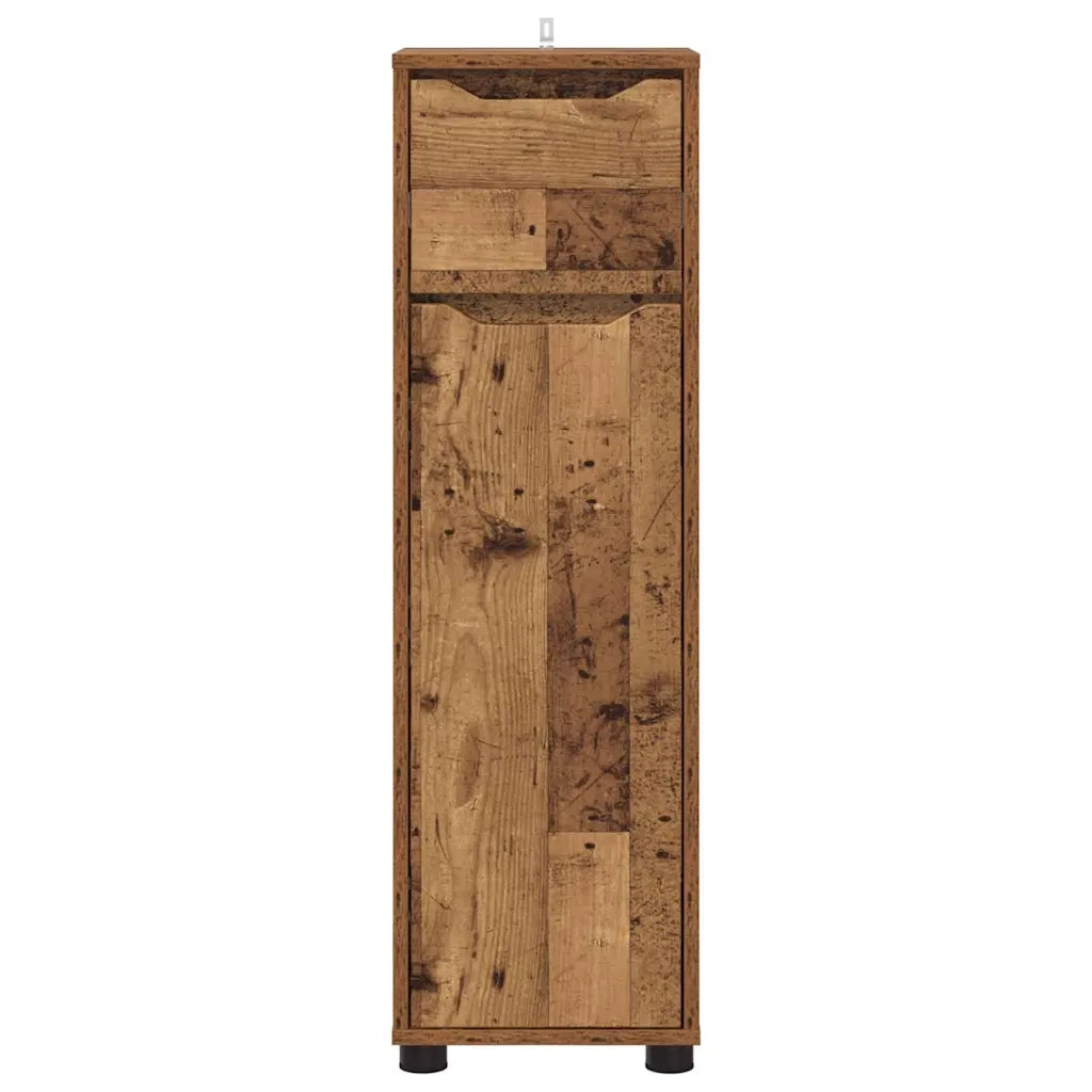 Mobile da Bagno | Armadio da bagno con cassetto Legno vecchio 30,5 x 30 x 101 cm
