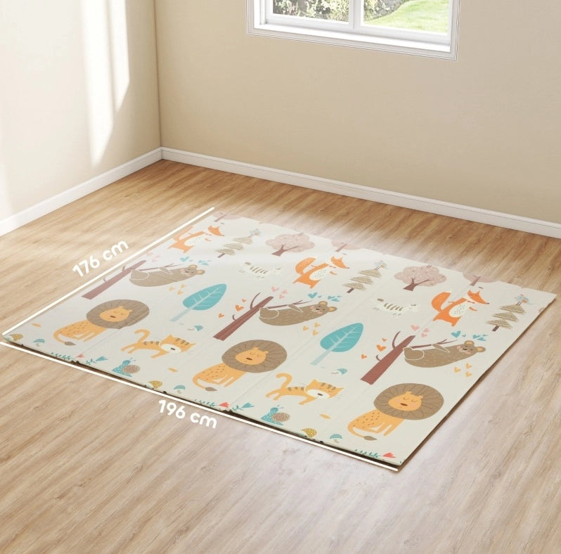 Tappetino gioco ULEVR 196x176 cm pieghevole double-face in schiuma XPE, spessore 1,5 cm, multicolore