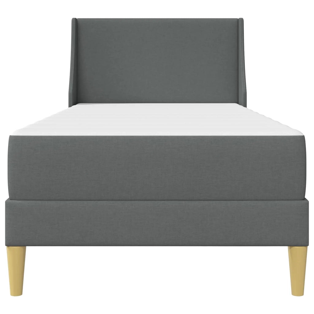 Struttura letto con materasso-Giroletto Grigio scuro 90 x 200 cm Tessuto 205464