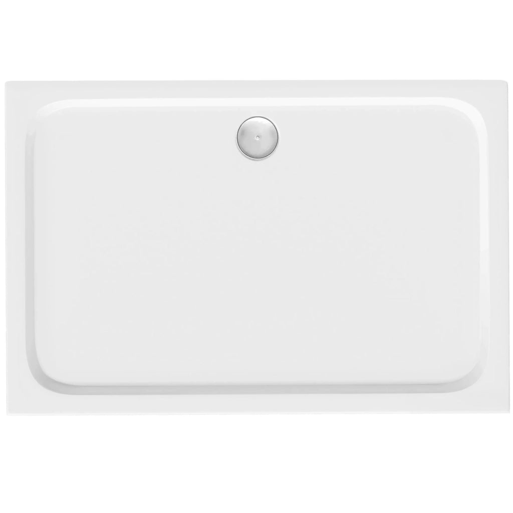 Piatto Doccia Acrilico Rea Belmond White 90x120 Copertura cromo