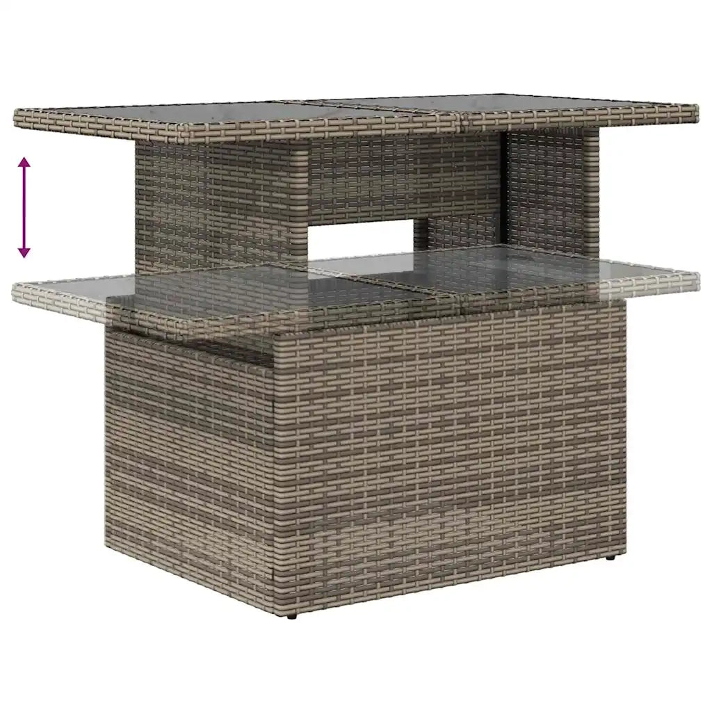 Set Divano da Giardino con cuscino 7 pcs Grigio polyrattan 3348655