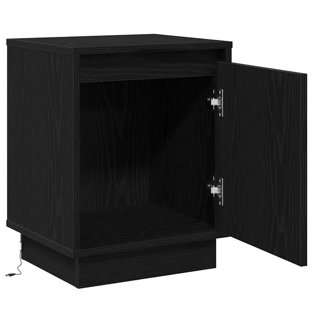 Armadio da Notte 2 pcs Rovere Nero 39 x 34,5 x 50 cm 869597