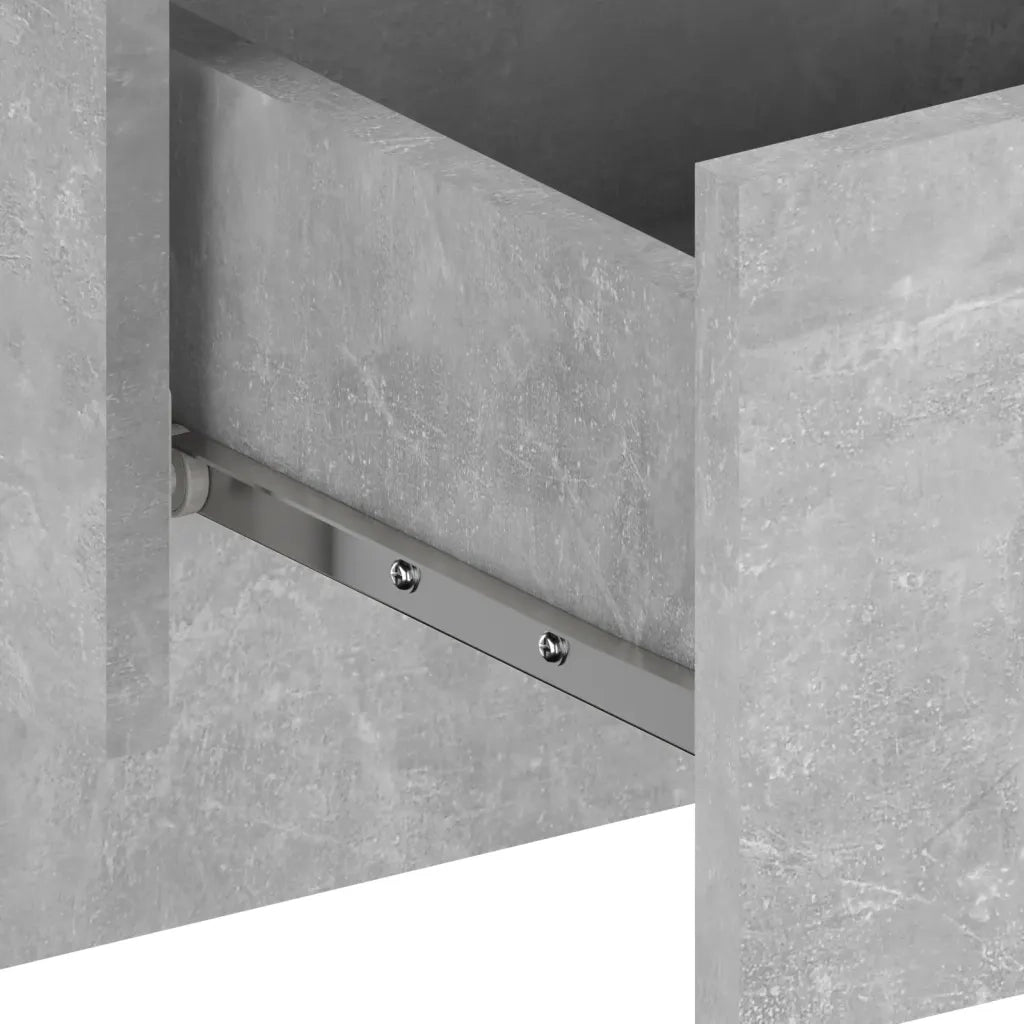 Comodino a Muro Grigio Cemento 810943