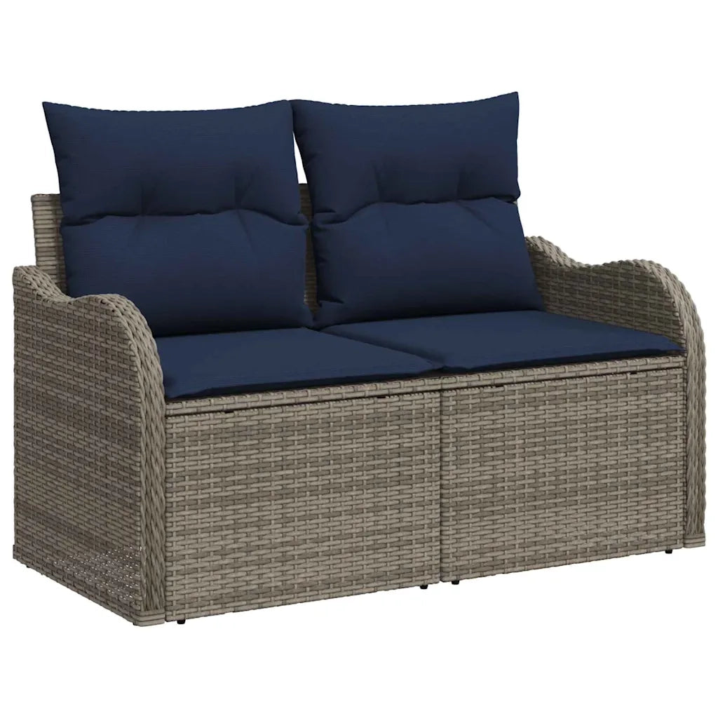 Set Divano da Giardino Grigio polyrattan 3345775
