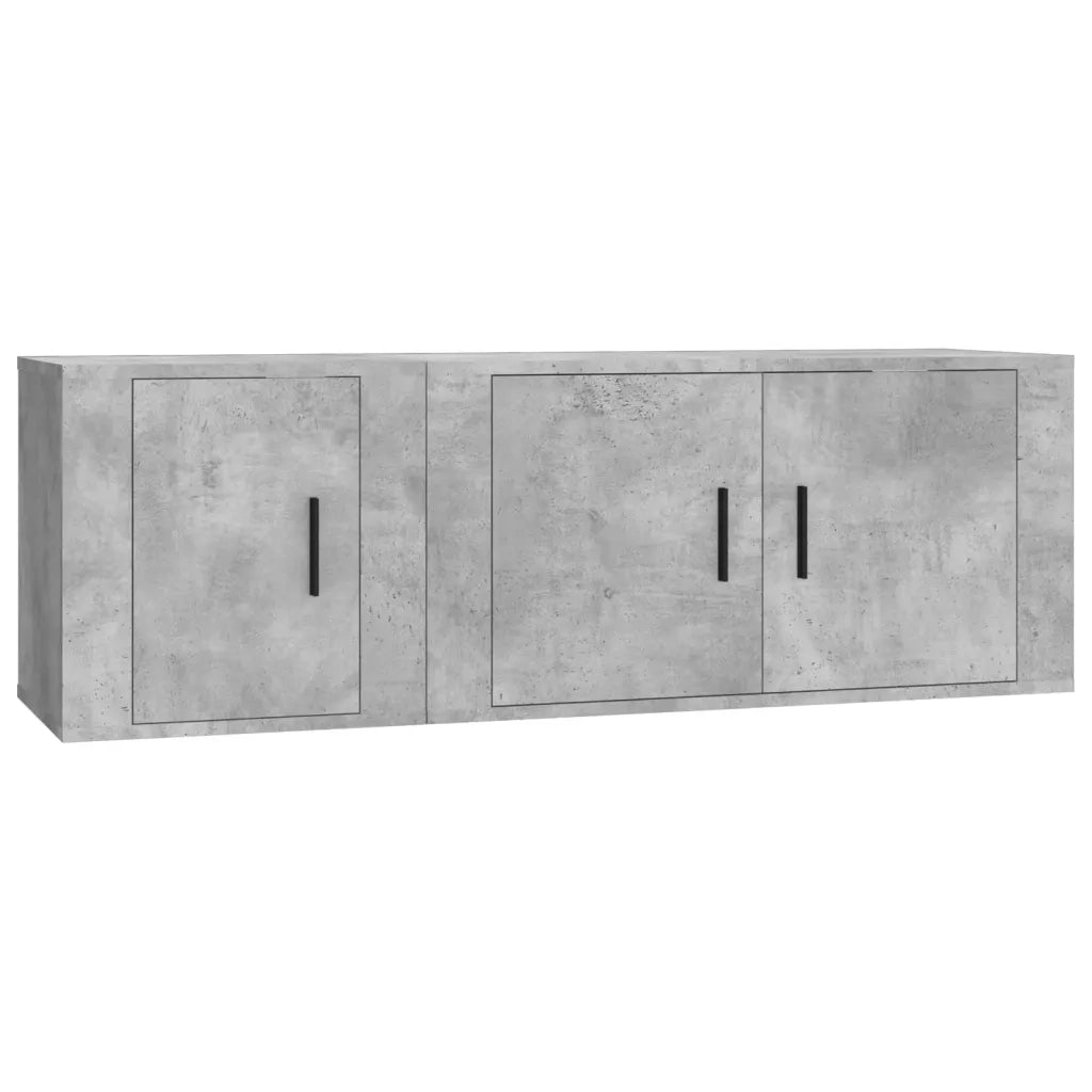 Set di Mobili Porta TV 2 pz Grigio Cemento in Legno Multistrato 3188410