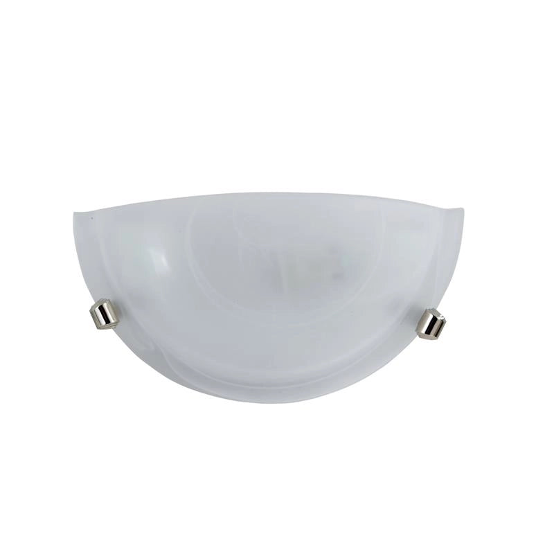LAMPADA DUNA APPLIQUE DA PARETE IN VETRO E METALLO E27 1 LUCE BIANCA