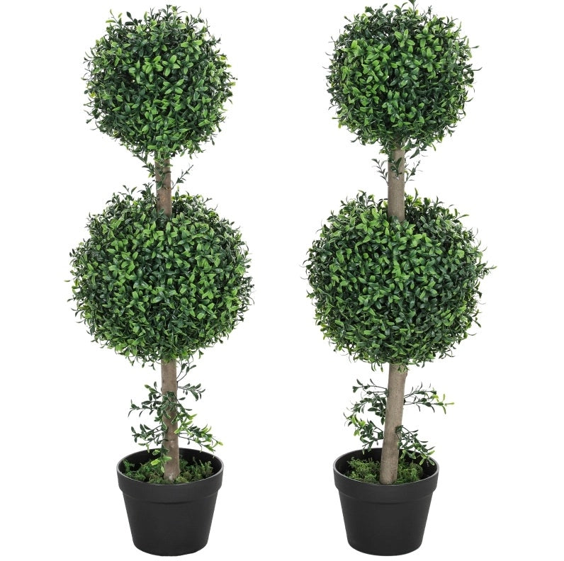 Set di 2 bossi artificiali 91,4 cm in plastica verde UV per balcone –