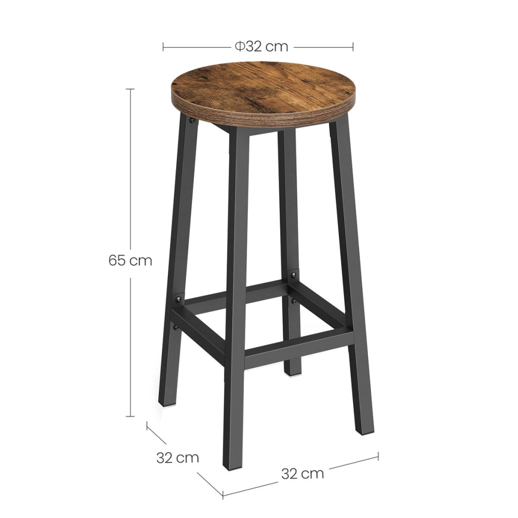 Sgabello da bar industriale Wood & Steel