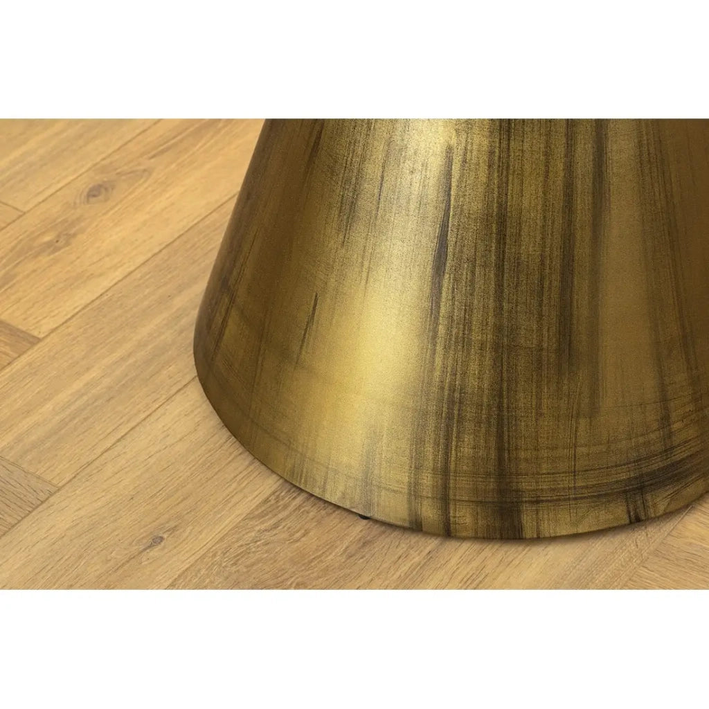 Tavolo rotondo SOLEA – Marmo bianco e base oro – Chic e moderno