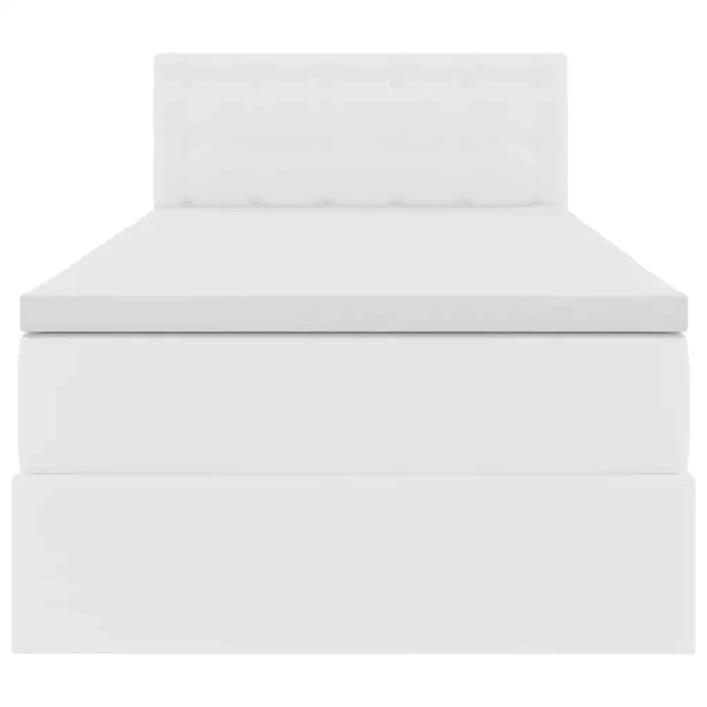 Letto con contenitore e materasso Bianco Puro 90 x 200 cm