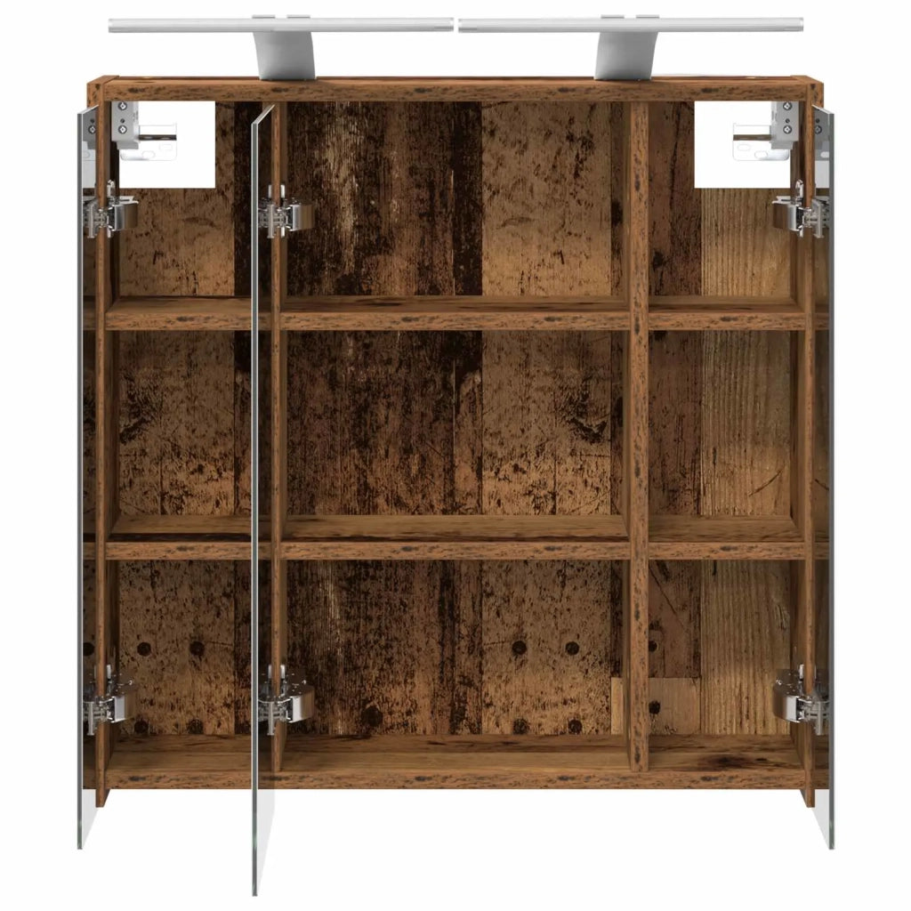 Mobiletto per specchio da bagno Legno vecchio 889165