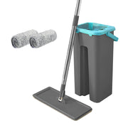 Panno extra piatto con secchio strizzatore Blu