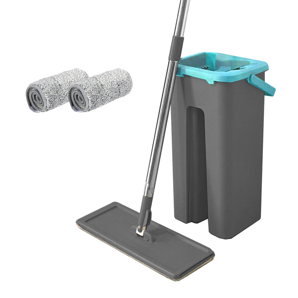 Panno extra piatto con secchio strizzatore Blu